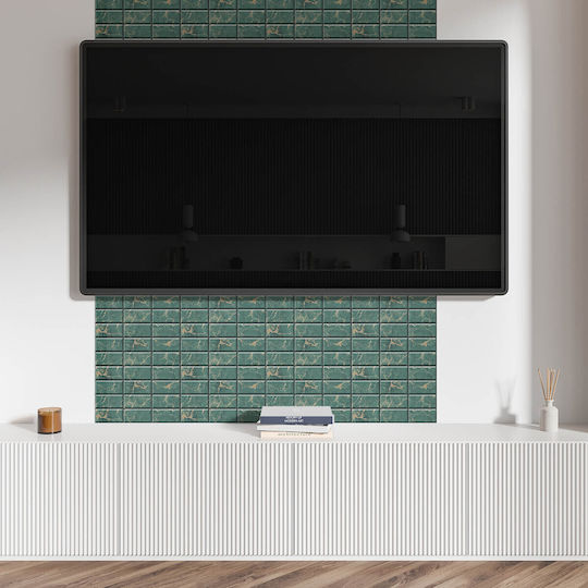 Set de Plăci de Vinil cu Model de Marmură, Ușor de Instalare 6x60x30 Bucăți