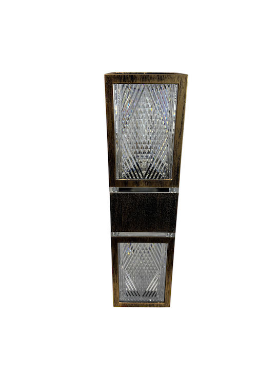Epiplo-Fos Wall-Mounted Outdoor Lighting E27 Double Beam 9x9x34cm