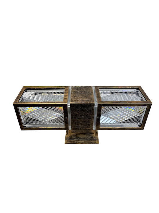 Epiplo-Fos Wall-Mounted Outdoor Lighting E27 Double Beam 9x9x34cm