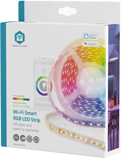 Nedis 5m Wi-fi-connected Led Strip Dimmable Cuttable 960lm Ip21 Multicolor