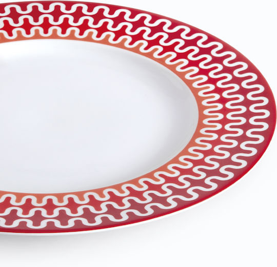 Ionia Illusion Servierplatte aus Porzellan Rote 28,5cm