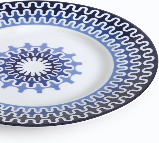 Ιωνία Illusion Πιάτο Γλυκού από Πορσελάνη Μπλε 23.5cm