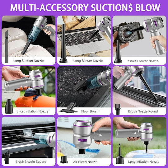 Car Hand Vacuum & Blower 2 in 1 Rechargeable 12V