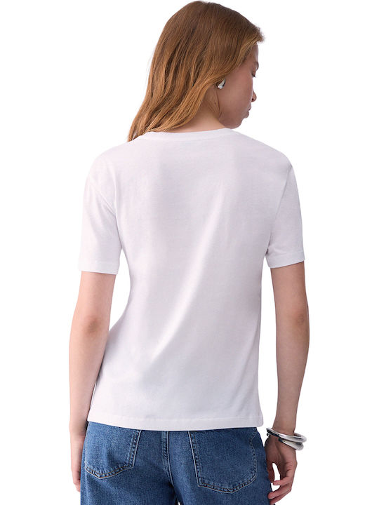 Women's Blouse Animal Print White
