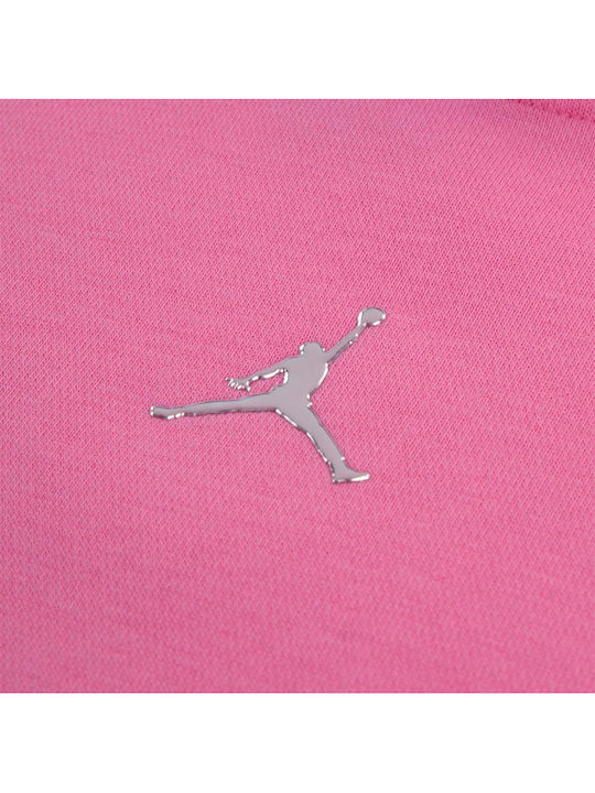 Fleece Kinder-Sweatshirt mit Kapuze und Taschen Fuchsie  Brooklyn