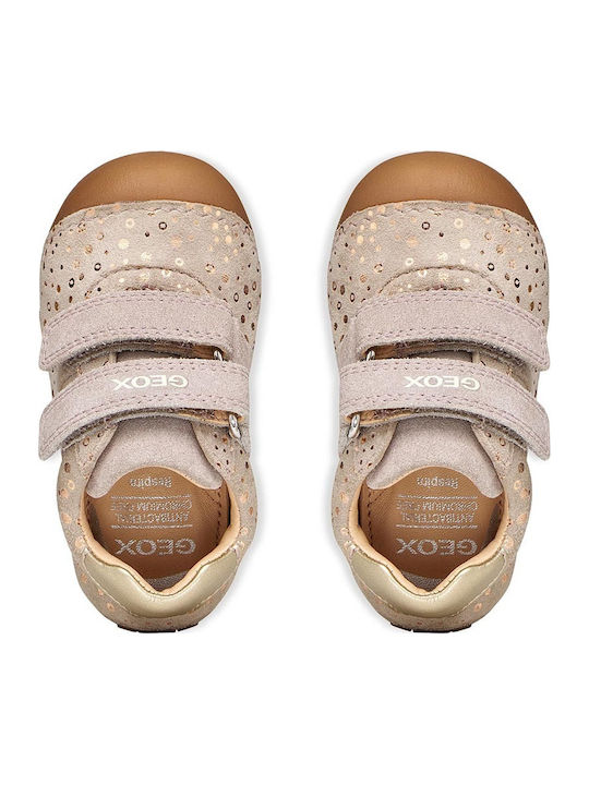 B Tutim Kinder Sneaker Hoch Anatomisch mit Bügel- und Schleifenverschluss Beiges