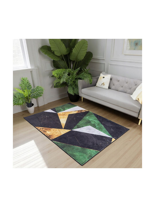 Strado Dywan Novo Living Room Rug Rectangular Green Marble 120x160cm