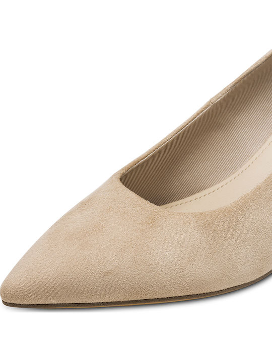 Pointed Toe Heels with Mid Heel Ecru