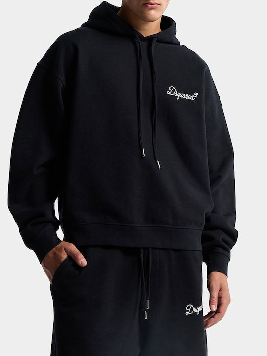 Dsquared2 Φούτερ Black με Κουκούλα
