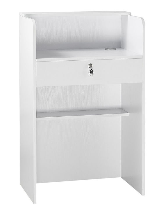 Γραφείο Υπολογιστή Ξύλινο Λευκός 60x40x96εκ.