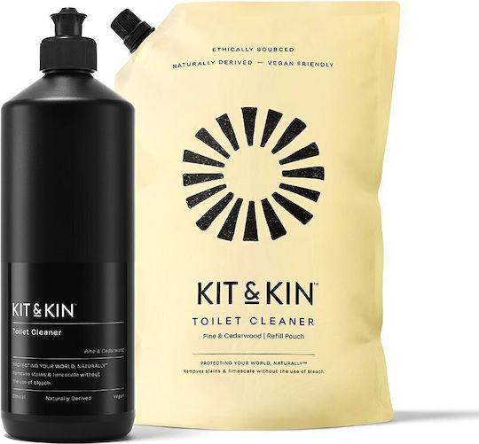 Eco Gel Badezimmerreiniger Toilette Kiefer & Zedern Duft 1l Kit&kin