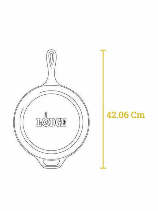 Lodge Pan With Lid made of Cast Iron 26.04cm
