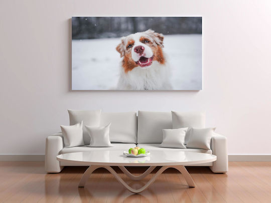 Painting Happy Dog In Snow Happy Dog In Snow 150x100