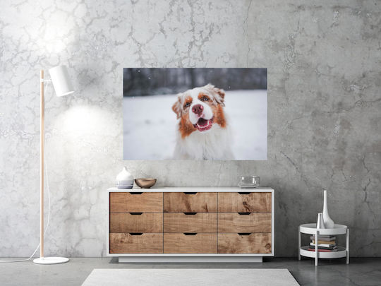 Painting Happy Dog In Snow Happy Dog In Snow 150x100
