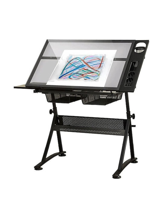 Чертожна маса Dna Pro Стъклена Сива 120x60см