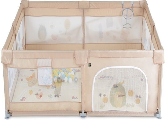 Moni Gamezone Playpen With Mattress Beige 120x120cm