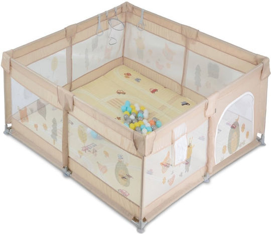Moni Gamezone Playpen With Mattress Beige 120x120cm