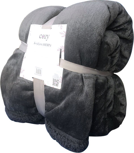 Chios Hellas 35073 Sherpa Double Blanket 200x220cm Grey