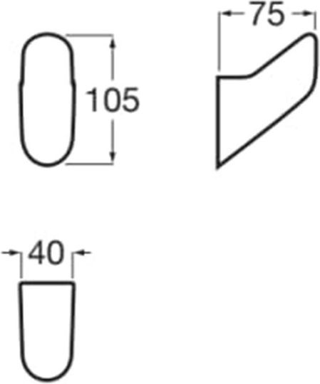 Roca Onda Badezimmerhaken Einzel mit Schrauben 4x7.5cm Weiß