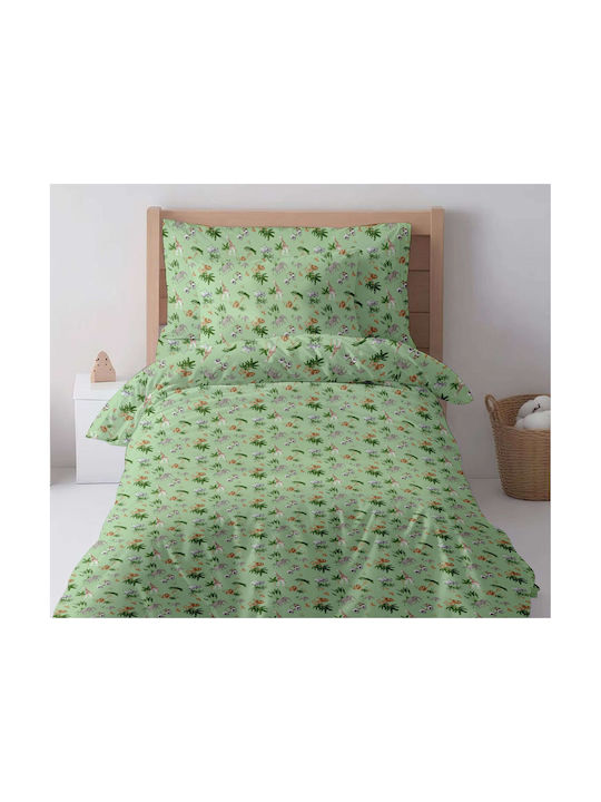 Astron Italy Kids Sheets Set Single with Elastic Band Cotton Forest and Safari Forest and Safari 100x200cm 3 Pieces