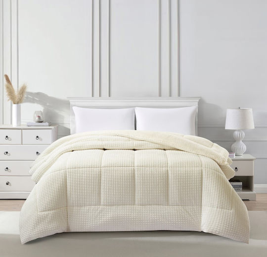 Liolios Home Κουβερτοπάπλωμα Υπέρδιπλο 220x240εκ. Sahara Off White