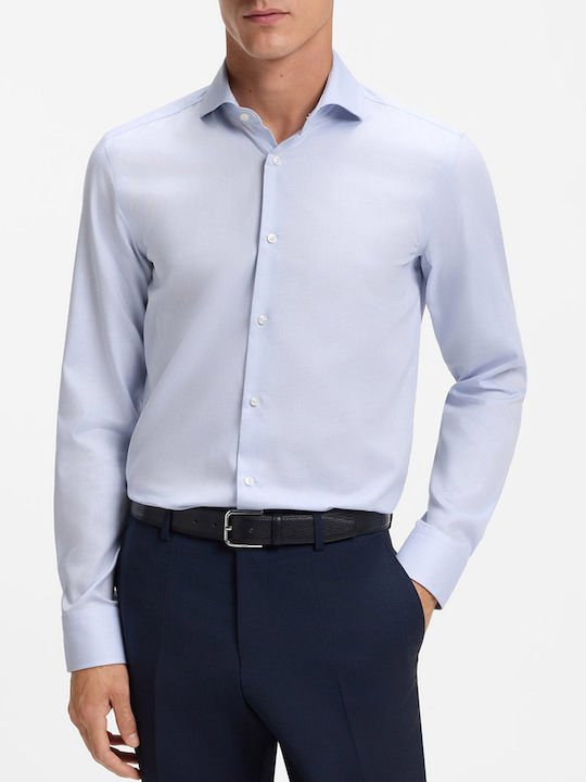 Boss Βαμβακερό Πουκάμισο Lightblue