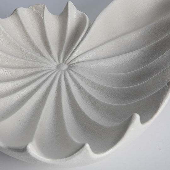 Dekorative Platte Keramik Weiß 25,5x16,5x7cm