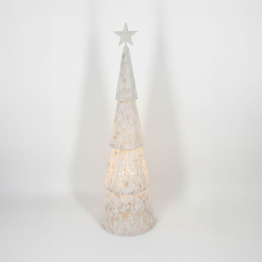 Illuminated Christmas Decorative Metal Tree 90.5cm White