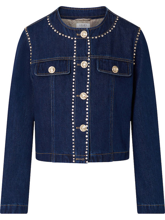 Damen Jean Jacke Blau