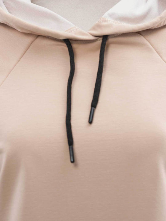 Women's Sweatshirt Hooded Beige