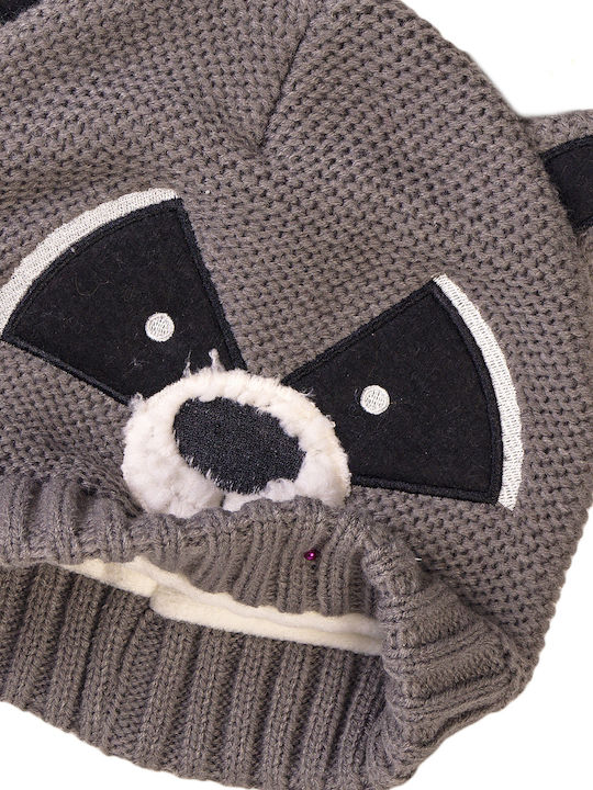 Kids Knitted Grey Beanie for Newborn