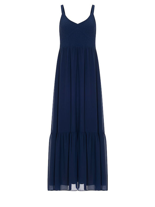 Georgette Maxi Dress Navy Blue