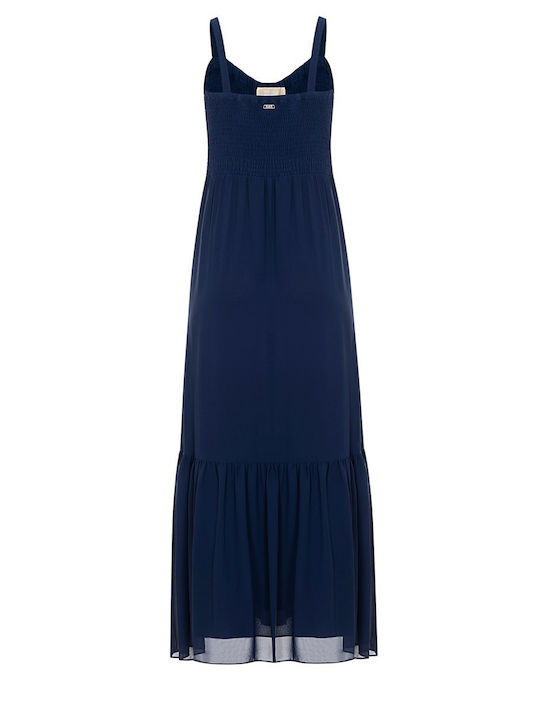 Georgette Maxi Dress Navy Blue