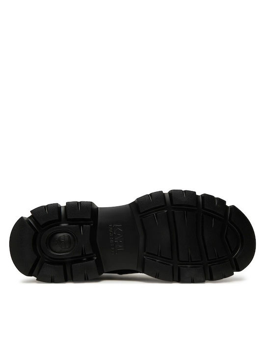 Trekka Leder Damen Stiefeletten Knöchel Schwarz