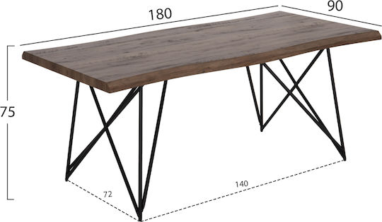 Esszimmermöbel-Set mit 6 Stücken 180x90cm