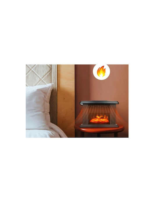Επιτοίχιο Ηλεκτρικό Τζάκι 1000W 22x12cm Μαύρο