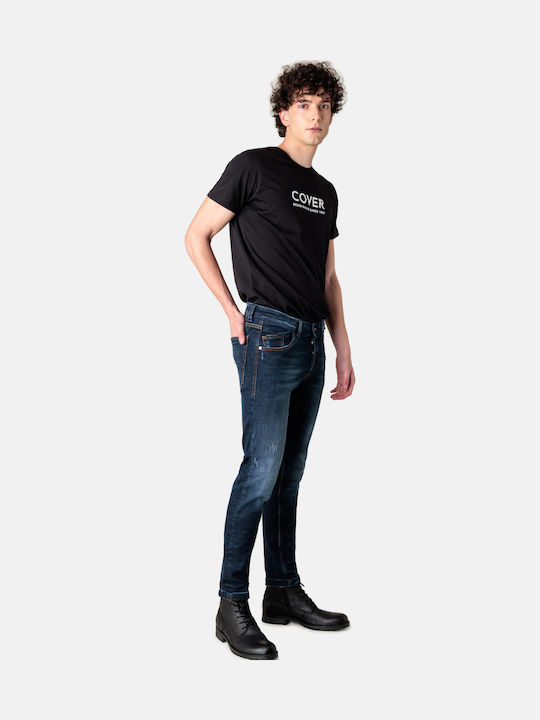 Cover Men's Jeans Pants with Skinny Fit Navy Blue