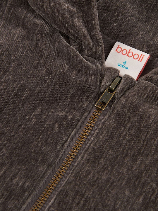 Kinder-Strickjacke Pelzige Braune