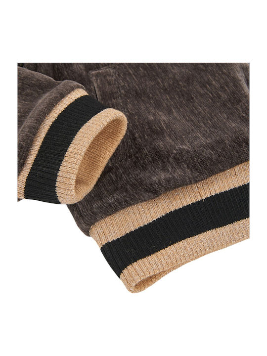 Kinder-Strickjacke Pelzige Braune