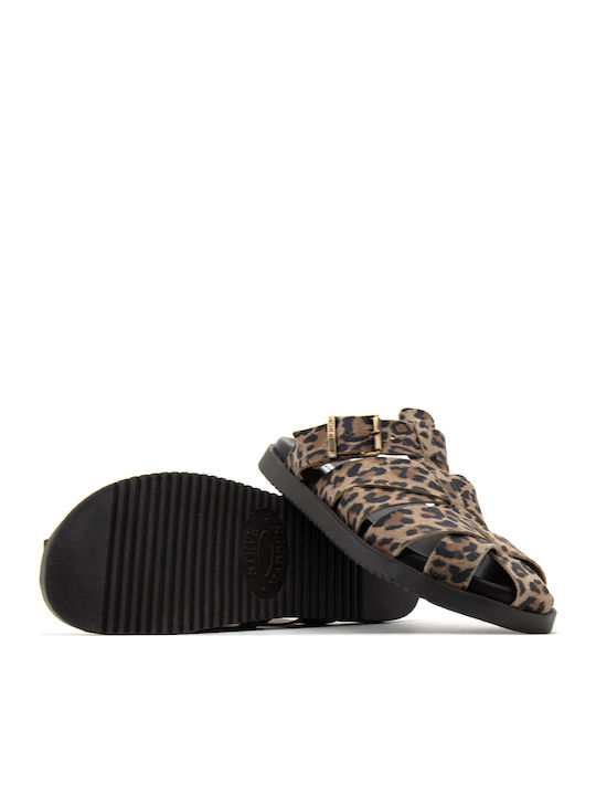 Suede Mules with High Heel in Brown Colour