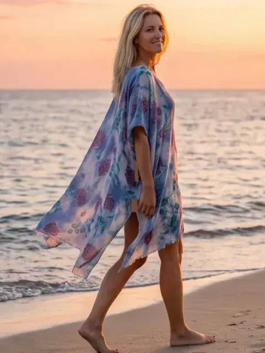 Bode Damen Kaftan Bademode Blau