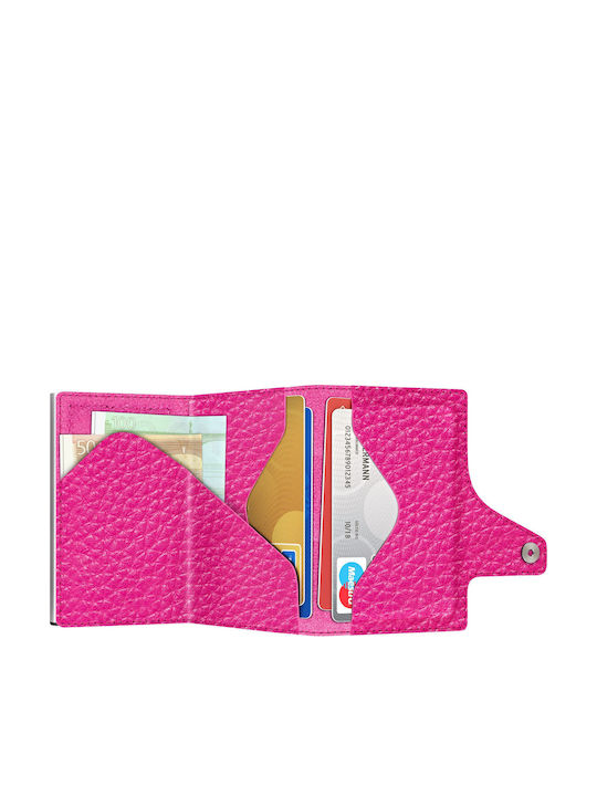 Click & Slide Men's Wallet with RFID Silver