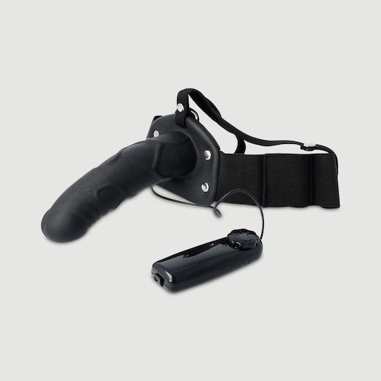 Hollow Male Strap On Belt & Vibration No 84 Hollow Vibrating Male Strap On 17 Cm Black