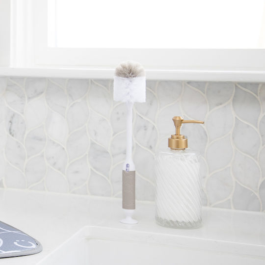 Ubbi Cleaning Brush for Baby Bottles Grey