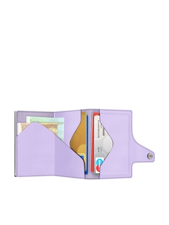 Click & Slide Men's Wallet with RFID Purple