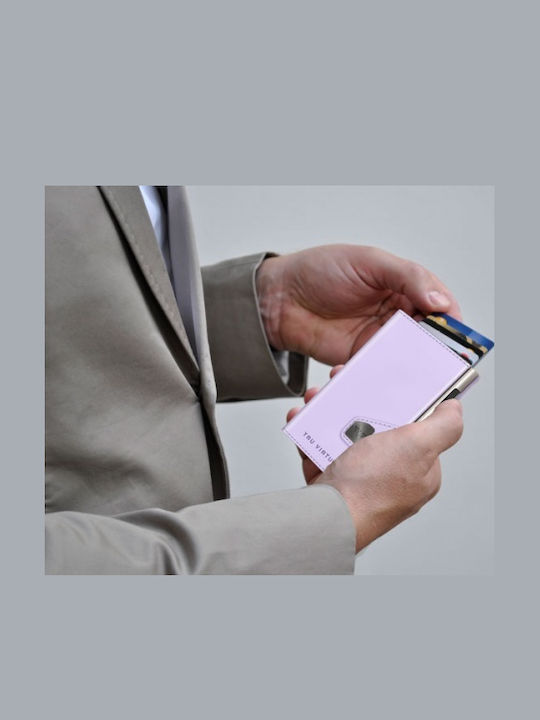Click & Slide Men's Wallet with RFID Purple