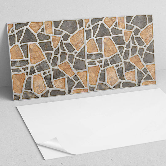 Easy Install Vinyl Tile Set Stone Mosaic 6x60x30 Pieces