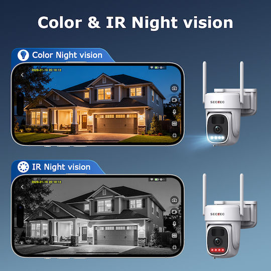 Sectec Sistem de Supraveghere 12 Camere Wireless IP 3MP cu Hub de Control
