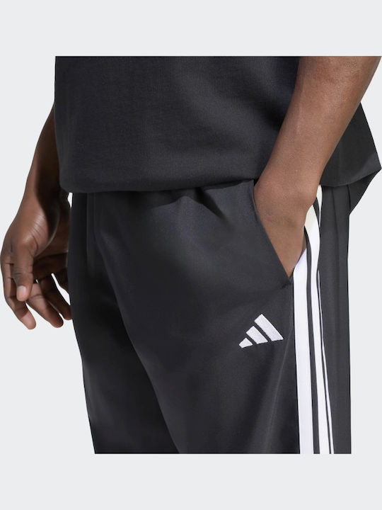 Performance Essentials 3-Stripes Glossy Black Sweatpants Trousers