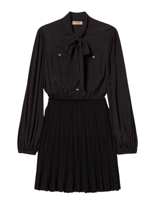 Summer Mini Knitted Dress Black